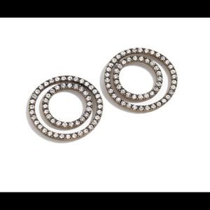 J. Crew Sparkle Double Circle Earrings